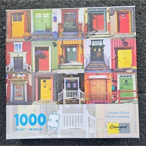 Concord Puzzle Company "Colorful Doors" 1000 Piece‎ Puzzle New In Box